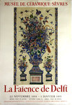 Poster   La Faience de DelfT  Museum of  Ceramique  Sevres  1955