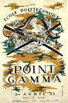 Affiche  Ecole Polytechnique  Point Gamma   Sulmon Pierre 24 Avril  1955