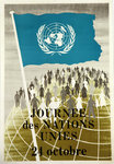 Affiche  Journee des Nations Unies   24 Octobre  Circa 1950/1960
