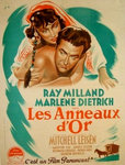 Poster  Les Anneaux  D'Or  Marlene  Dietrich 1948