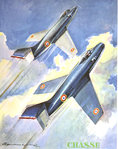 Affiche  Armee de L'Air  Avion de Chasse  Paul  Lengelle   1950