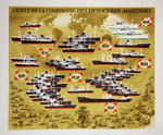 Poster   Flotte de la Compagnie  des  Messageries  Maritimes   P  Luc Marie Bayle      circa 1950