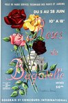 Affiche  Monier Madeleine  Concours  Roses de Bagatelle 1960