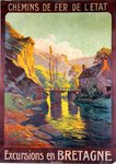 Affiche  Chemin de Fer De L'Etat   Vallée du Gouessnant   Charles Hallé  Circa 1925