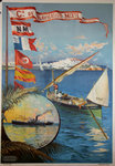 Affiche  Compagnie Mixte de Navigation et Touache  Hugo D'Alesi  Circa 1920