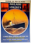 Poster  Paris-Nord à Londres North French Railways   Anonymous  Circa 1920