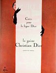 Affiche  La Gaine Christian  Dior  Rene Gruau   1948