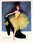 Affiche Bally   Bottier  Rene Gruau   1947