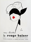Affiche  Le Rouge Baiser   Parfum  Rene  Gruau  1948