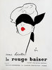 Poster  Le Rouge Baiser   Parfum  Rene  Gruau  1948