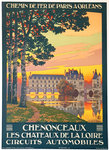 Affiche  Chenonceaux  Chemin de Fer Paris Orleans  Constant  Duval  1926