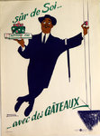 Affiche  Avec des Gateaux  Sur de Soi  Raymond Ducatez  1956