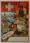 Affiche  Exposition Nationale Suisse  Geneve  1 er Mai  Octobre 1896  Pinchard