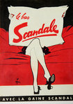 Poster  Le  Bas  Scandale  Avec la Gaine Scandale  Gruau  René 1950