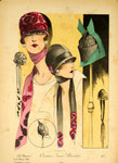 Poster  Les Chapeaux de la Femme Chic  Creation Jeanne Blanchet   1927