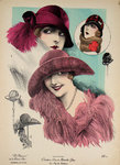 Affiche  Les Chapeaux de la Femme Chic  Creation  Eva et Blanche Gros  1927
