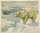 Affiche Pingoin Baleine et Ours Blanc Les Annimaux Sauvages Henrt Baudot Circa 1900