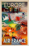 Poster  Europe  Air France   Falcucci  Robert 1948