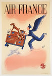 Poster  Air  France  Hervé Baille    Circa 1948
