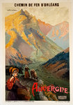 Poster Auvergne   Le Puy de Sancy   Chemin de Fer D'Orleans   Moreno  1902