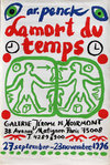 Affiche  Penck   AR  La  Mort du Temps  Galerie Jerome de Noirmont   1996