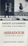 Affiche  Assadour    Genevieve  Gravures  Dessins  Aquarelles  Galerie  Sagot  -le- Garrec   1977