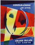 Affiche  Caillaux  R   Comparaisons  Art  Actuel    Grand  Palais   Paris   1974
