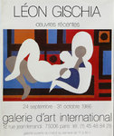 Poster    Gischia  Leon  Oeuvres Recentes    International  Art  Center   1986