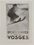 Affiche  Sports  D'Hiver  Dans les Vosges   Chemin de Fer   de L'Est   Theo  Doro  Circa 1930
