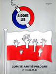 Poster  Savignac  Raymond   Aidons - Les  Amities  Pologne   Circa 1950