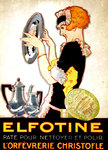 Poster     Elfotine  Pâte pour L'argenterie     Christofle   René  Vincent   Circa 1928