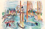 Lithograph    Dufy  Raoul    Les Côtes Normandes    Le Port  1961