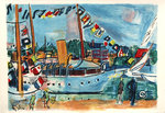Lithograph    Dufy  Raoul    Les Côtes Normandes    Le Bateau    1961