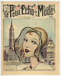 Poster    Le Petit Echo de la ModeIn   In  Front of the Cathedral  1930