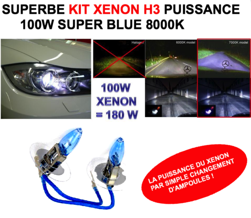 Ampoules H3 xenon 100W