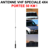 Antenne VHF 4X4 Portée 50km 75cm