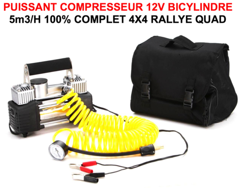 Puissant Compresseur Bicylindre 12V 5m3/H