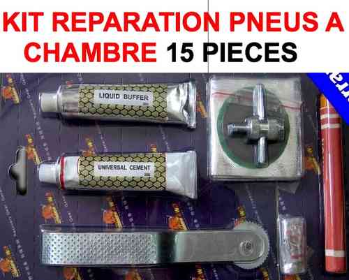 Kit Réparation Pneus à Chambre 15 pièces