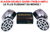 Klaxon Double Chromé Ampli 2X45W 170db