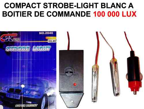 Petit Strobe-light Réglable Blanc 100 000 Lux