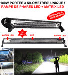 Portée 4km ! Barre Rampe de Phare LED + Matrix LED 180W Eclairage 3000W Xenon !