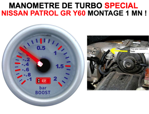 Manometre Pression Turbo Spécial Patron GR Y 60