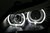 BMW SERIE 5 E60 E61 - FEUX PHARE AVANT HALOGENE H7 ANGEL EYES LED BLANC 07/2003-2012 PHASE 1 & 2