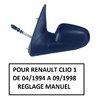 RETROVISEUR GAUCHE CONDUCTEUR MANUEL RENAULT CLIO 1 PHASE 2 DE 04/1994 A 09/1998