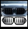 2 CALANDRE NOIR BRILLANT DOUBLE LAME LOOK M POUR BMW X6 G06 A PARTIR DE 2019