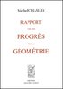 CHASLES : Rapport sur les progrès de la Géométrie, 1870