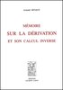 DENJOY : Mémoire sur la dérivation et son calcul inverse, 1954