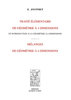 JOUFFRET : Traité élémentaire de géométrie à 4 dimensions, 1903 + Mélanges de géométrie à 4 dim...