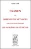 LAMÉ : Examen des différentes méthodes employées pour résoudre les problèmes de géométrie, 1818
