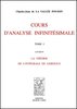 LA VALLÉE POUSSIN : Cours d'Analyse infinitésimale, t. I, 3e éd., 1914 et t. II, 2e éd., 1912